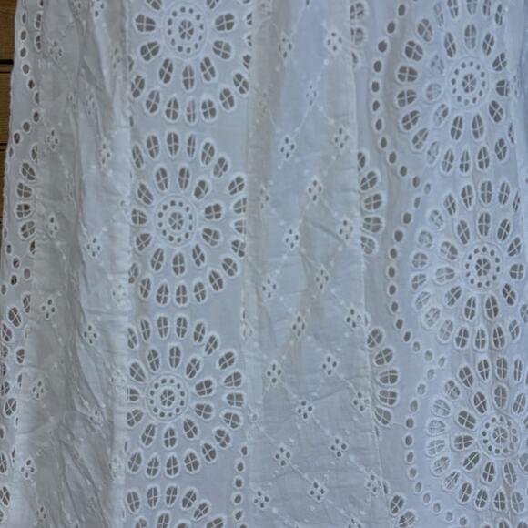 Free People Midnight Cruiser One-Piece Jumpsuit White Eyelets Lined Size XS - Picture 7 of 16